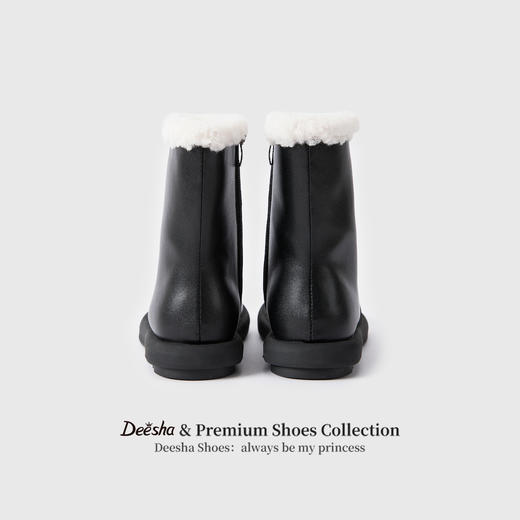 笛莎Deesha 女童童鞋2025冬季新款短筒皮靴 商品图4