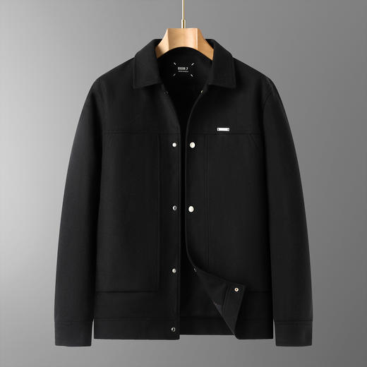 【DDT】大依优型大码男装秋冬厚款仿毛呢夹克外套商务休闲翻领长袖外套加肥加大 商品图1