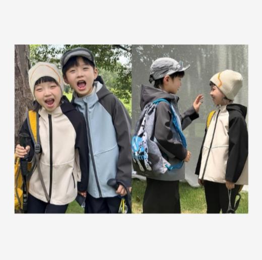 【爱贝初儿童防风保暖套装】软壳防风衣+加绒软壳裤轻松应对秋季多变天气娃穿出门超省心～ 商品图2