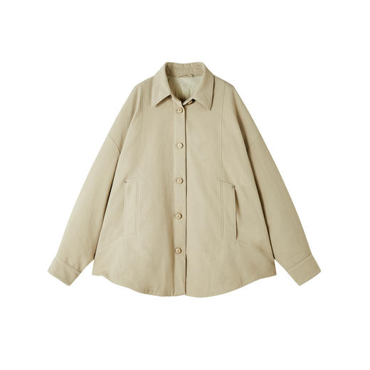 谜底衬衫式羽绒服女2025年冬季新品保暖时髦廓形鸭绒女254MY1707 商品图4