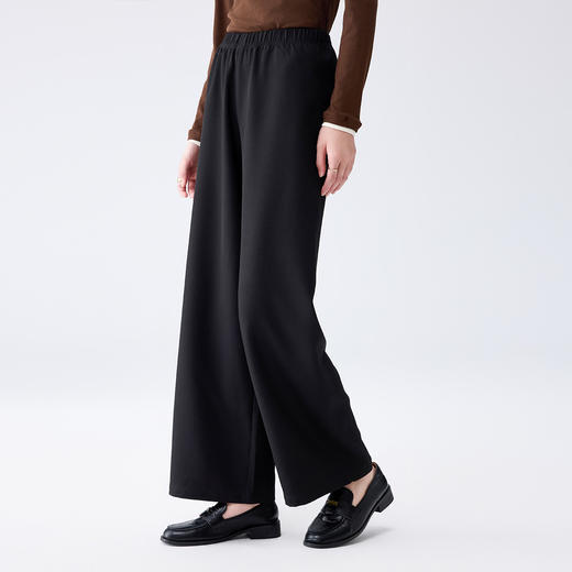 【松紧腰 易打理】罗蒙女士休闲裤舒适日常百搭大众简约大方长裤女 商品图3