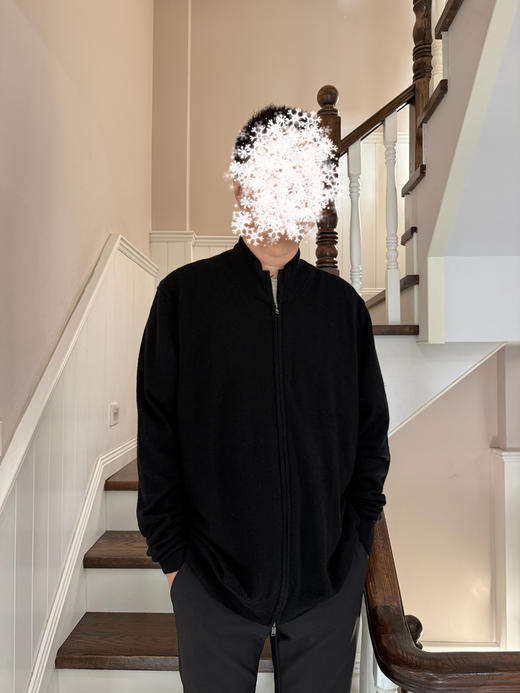 109-1实力工厂清库 BS男士拉链针织外套 50羊毛50羊绒 老朱穿L宽松合适 三色 商品图11