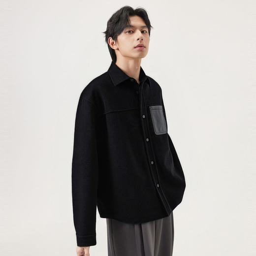 gxg.jeans男装  冬季热卖翻领呢夹克简约休闲通勤夹克外套 J24X214054 商品图1