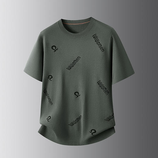 【DDS】大依优型大码男装秋季圆领短袖打底衫时尚休闲商务提花针织衫短袖 商品图2