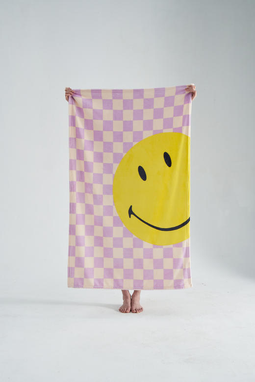 【品牌福利来袭】法国Smiley棋盘格笑脸盖毯！礼品袋包装🎁乔迁新婚送礼!简直不要太体面！人手几条❗️风靡全球53年｜ 商品图9