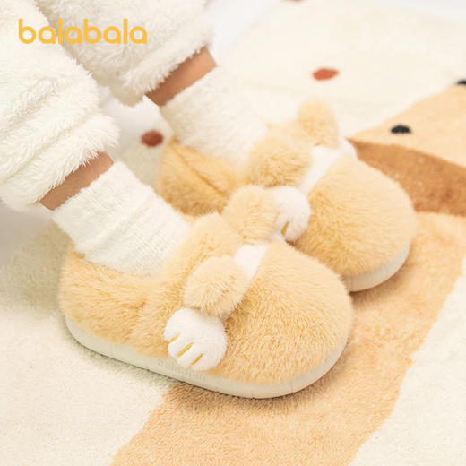 巴拉巴拉童鞋儿童棉拖鞋加绒包跟鞋子男童女童家居鞋冬季2025新款 商品图0