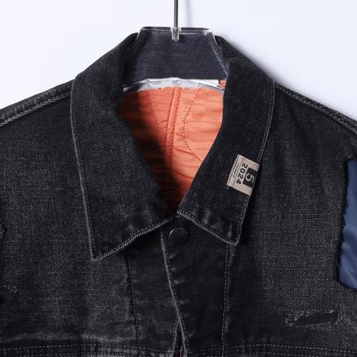 SDSA男士秋冬新款痞帅男装美式磨破拼接牛仔外套夹克复古时髦潮 商品图1