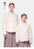 【春上新】8楼LYNN&MILO琳麦罗 亲子女童米白色绣花可拆卸短款羽绒服 商品缩略图4