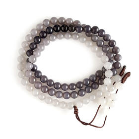 【天然正品】天然细腻油润度佳烟紫渐变约6.1MM和田玉手串项链两用款链长：35.5CM女士260925NJM66现售价：980特价！