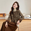 小香风套装显瘦撞色翻边，短外套时尚洋气半身裙气质两件套HR-795 商品缩略图1