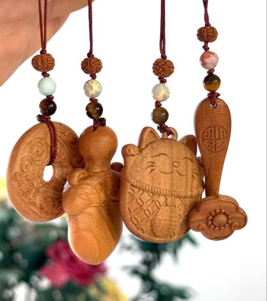 【吉祥桃木挂件丨新增发簪】桃友回馈福利，来源于麦麦山东桃园12年老桃树制作，蒸桃木，寄托对平安、吉祥的追求！【TJ-J】 商品图6