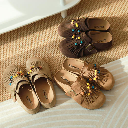KAISER 凯撒丑萌慵懒松弛感厚底袋鼠鞋/波西米亚风厚底勃肯鞋半拖  脚感舒适 显高百搭 防滑耐磨 经典不挑人 商品图2