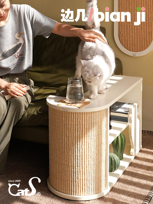 CatS沙发边几猫抓柱 人猫共用茶几剑麻柱抓柱储物保护沙发防猫抓 商品图4