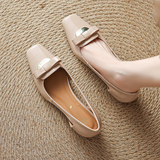 【预售5天】3.5cm中跟夏季新款羊皮镂空蝴蝶结包头内增高凉鞋HCYYHD&6087 商品图2