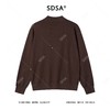 SDSA男士秋冬新款痞帅男装潮牌简约纯色圆领针织衫毛衣百搭休闲 商品缩略图4