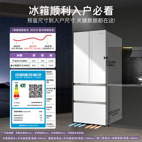 卡萨帝（Casarte）【揽光】451升法式彩晶双系统594mm超薄零嵌 BCD-451WGCFDM4CTU1(白)