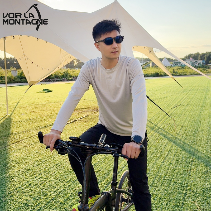 【终身保修】VoirLaMontagne见山A2秋季新款男圆领长袖T恤coolmax-pro速干抑菌