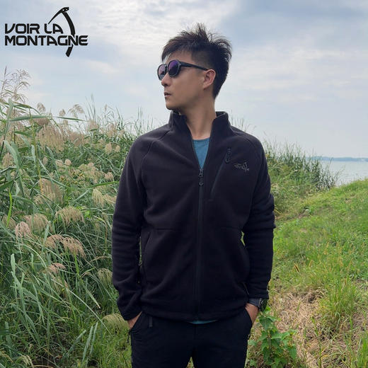 【终身保修】Voir La Montagne/见山 秋季新款D1男士无帽开衫抓绒衣P300保暖 商品图3