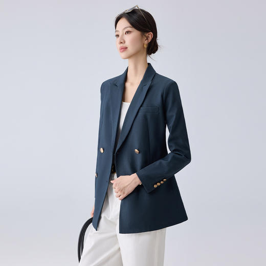 罗蒙女士春秋长袖西服舒适休闲百搭简约职场商务气质单西外套女 商品图1