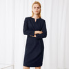 EITIE爱特爱气质通勤百搭显瘦V领收腰毛呢连衣裙冬季新款8007716 商品缩略图2