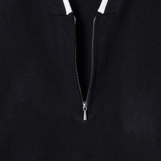 6292SDSA男士秋冬新款痞帅男装韩版简约半拉链V领假两件针织毛衣百搭 商品图3