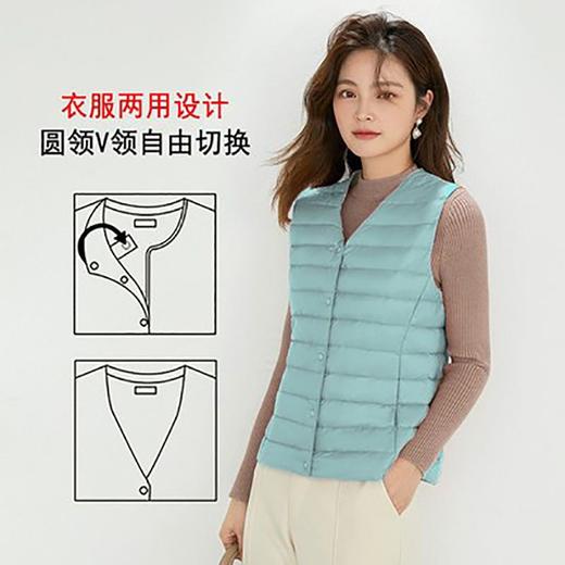 反季清仓女士轻薄马甲羽绒内胆 简约有型内搭外穿时尚羽绒服8801 商品图3