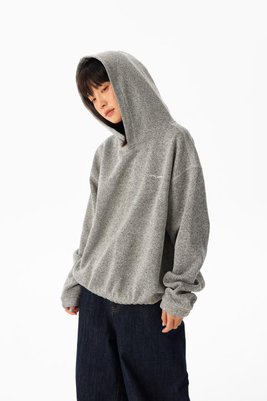 CryingCenter轻量花纱摇粒绒慵懒廓形连帽卫衣保暖春秋冬季男女款 商品图3