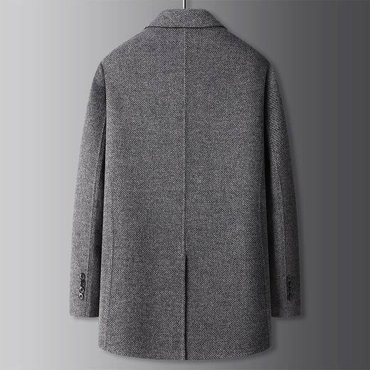 【可拆卸鸭绒内胆】【羊毛】【DBW】大依优型大码男装毛呢大衣外套中长款可脱卸羽绒内胆商务休闲大衣 商品图2