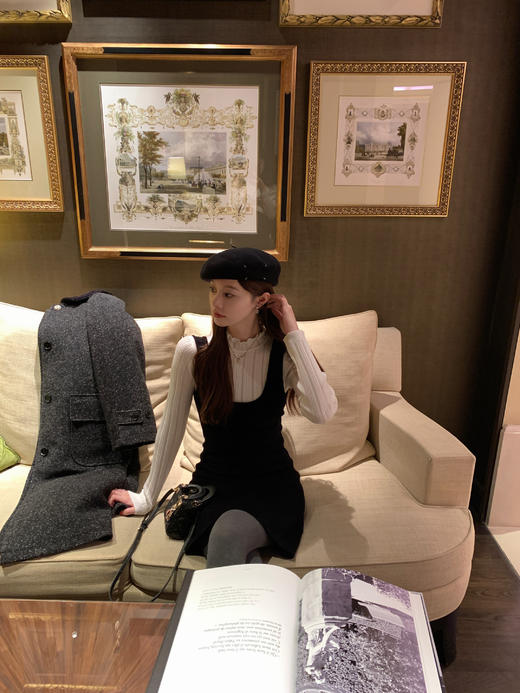 福利 金蘑菇菇 乖乖甜复古假两件内搭裙 外穿内搭都可 弹力超大 商品图0