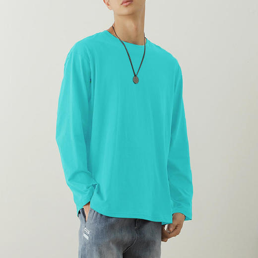 【79元两件！】重磅230g匹马棉长袖T恤 | 男女同款 5色可选 舒适透气 基础百搭 商品图7