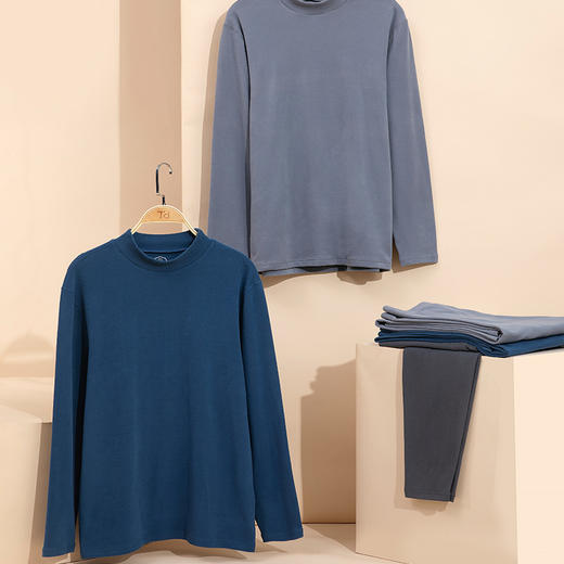 爱帝&温馨品牌秋冬暖肤绒半高领防寒保暖内衣套装 商品图7