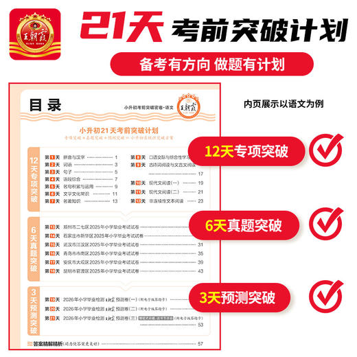 2026小升初考前突破密卷语数英各地通用真题试卷综合能力验收 商品图1