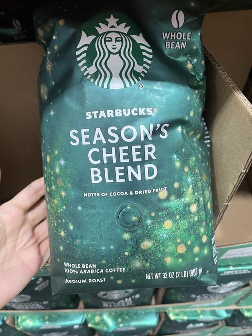 到手价238元 STARBUCKS星巴克冬季限量有机中度烘焙咖啡豆907g 美国代购，无中文标签，介意慎拍 商品图1