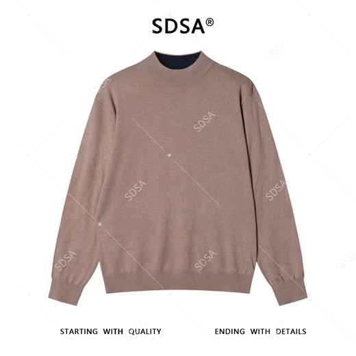 2571015SDSA男士秋冬新款痞帅男装潮牌简约纯色圆领针织衫毛衣百搭休闲 商品图1