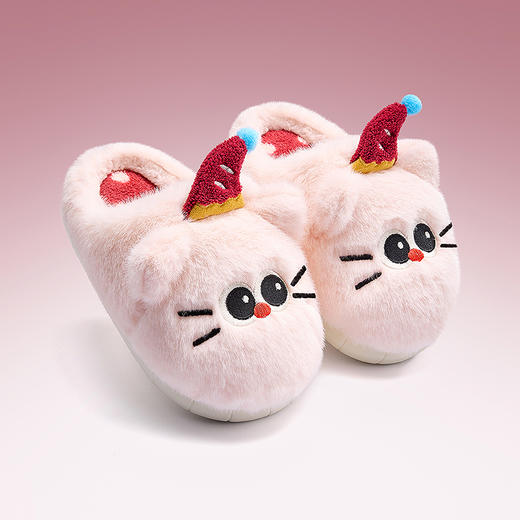 巴拉巴拉儿童棉拖鞋可爱动物毛绒半包拖鞋居家外穿鞋子冬2025新款 商品图3