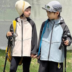 【爱贝初儿童防风保暖套装】软壳防风衣+加绒软壳裤轻松应对秋季多变天气娃穿出门超省心～