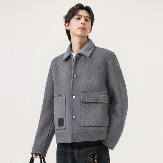 gxg.jeans男装冬季热卖款时尚翻领呢夹克J24X214017 商品图1