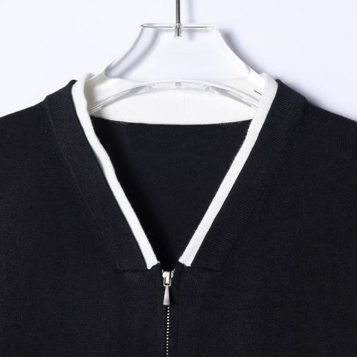 6292SDSA男士秋冬新款痞帅男装韩版简约半拉链V领假两件针织毛衣百搭 商品图2