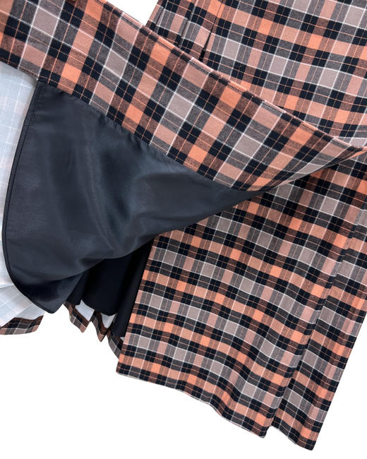 女款格纹搭片半身裙 可配套装014 商品图2