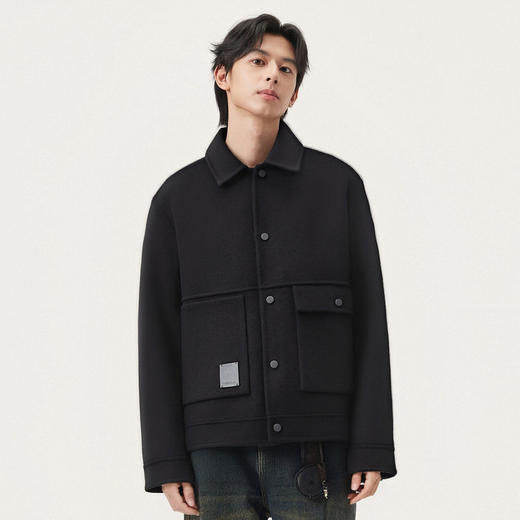 gxg.jeans男装冬季热卖款时尚翻领呢夹克J24X214017 商品图2