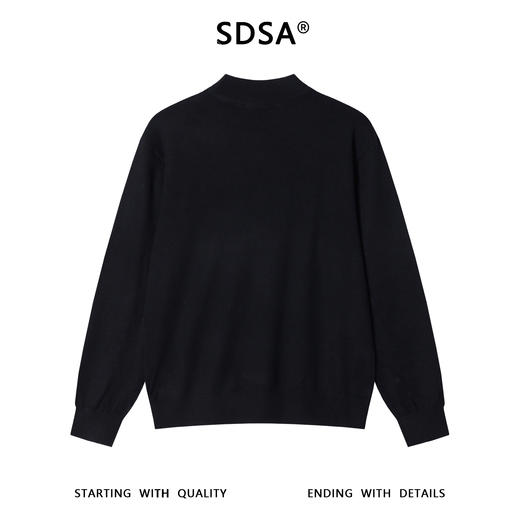 2571015SDSA男士秋冬新款痞帅男装潮牌简约纯色圆领针织衫毛衣百搭休闲 商品图4