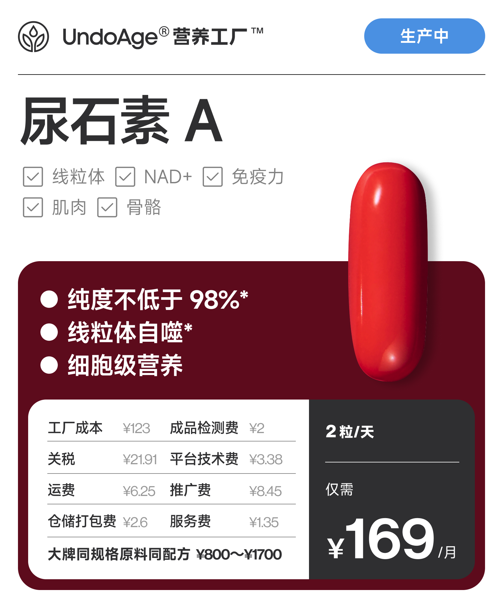 尿石素 A｜线粒体 肌肉 细胞级营养