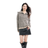 罗蒙针织衫秋冬女士翻领半开襟针织衫休闲撞色边拉链慵懒风设计感毛衣上衣女 商品缩略图6