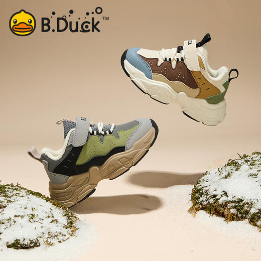 B.Duck小黄鸭童鞋冬季儿童运动鞋26-30 B5586883 商品图0
