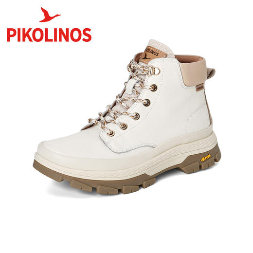 【云粉节】BF楼Pikolinos派高雁冬季多种材质拼接圆头平跟系带马丁靴PA257301.吊牌价3380 商品图5