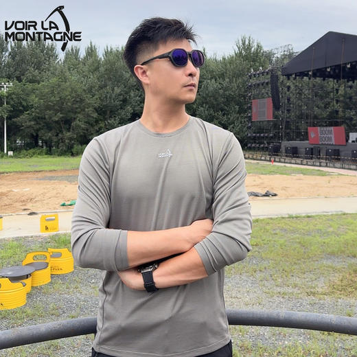 【终身保修】VoirLaMontagne见山A2秋季新款男圆领长袖T恤coolmax-pro速干抑菌 商品图2