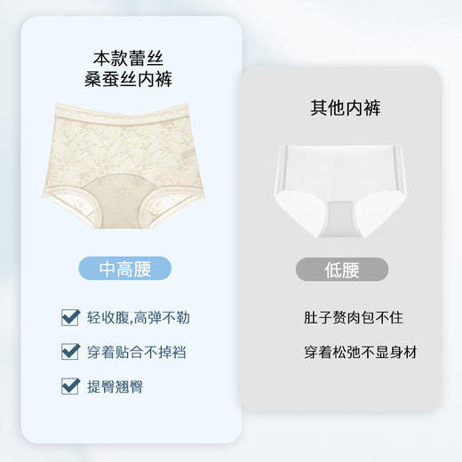Bimilie蕾丝桑蚕丝内裤 商品图1