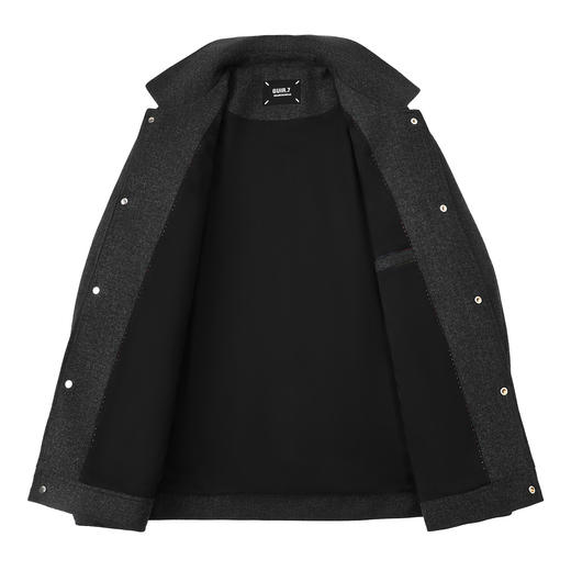 【DDT】大依优型大码男装秋冬厚款仿毛呢夹克外套商务休闲翻领长袖外套加肥加大 商品图4