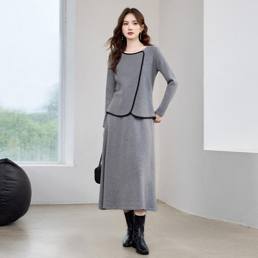 针织套装时尚洋气减龄，两件套穿搭毛衣裙子HR-610 商品图3