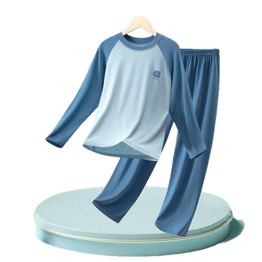 莫代尔儿童睡衣男童家居服套装宝宝空调服青少年秋衣秋裤女童内衣 商品图4